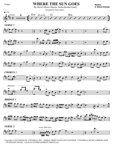 Where The Sun Goes (arr. Jorge Juárez)
