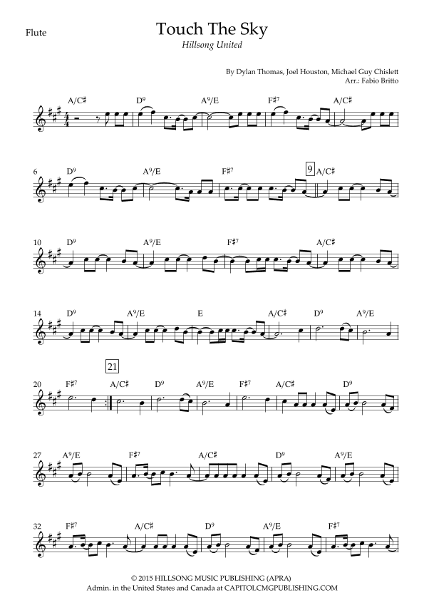 Touch The Sky (arr. Fabio Britto)