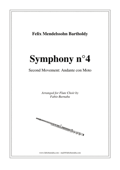 Andante con Moto - from Mendelssohn's Symphony n°4 "Italiana" - for Flute Choir (arr. Fabio Barnaba)