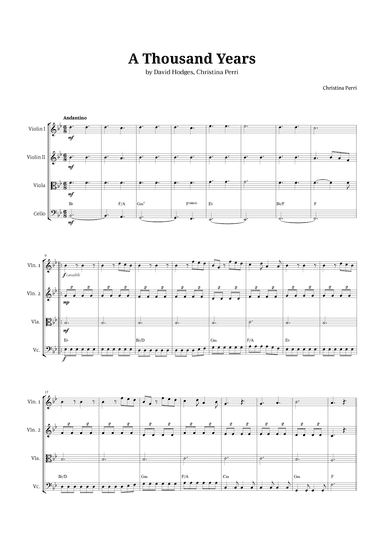 A Thousand Years (arr. Langanho)