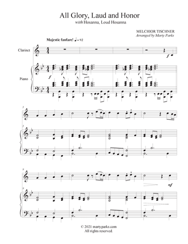 All Glory, Laud and Honor (arr. Marty Parks)