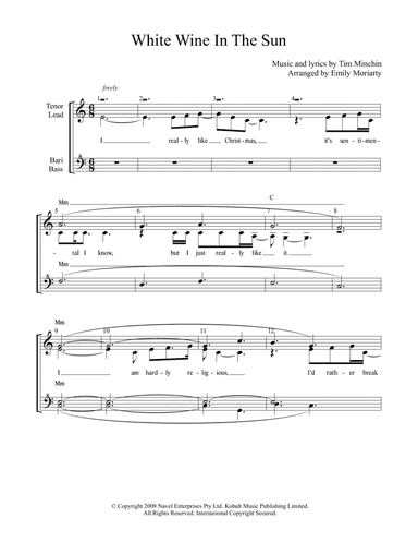 White Wine In The Sun (arr. Emily Moriarty)