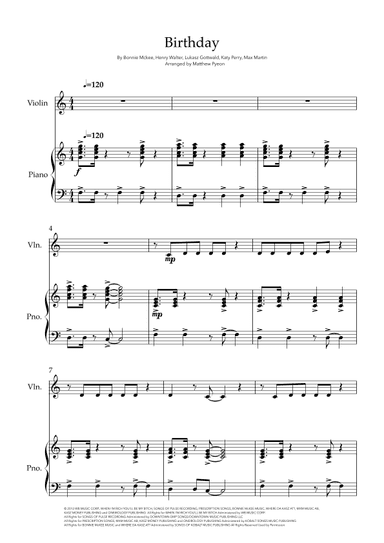 Birthday (arr. Matthew pyeon)