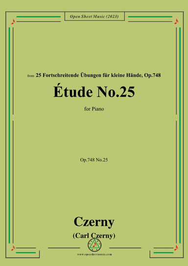 C. Czerny-Exercise No.25,Op.748 No.25 (arr. OSM Press)