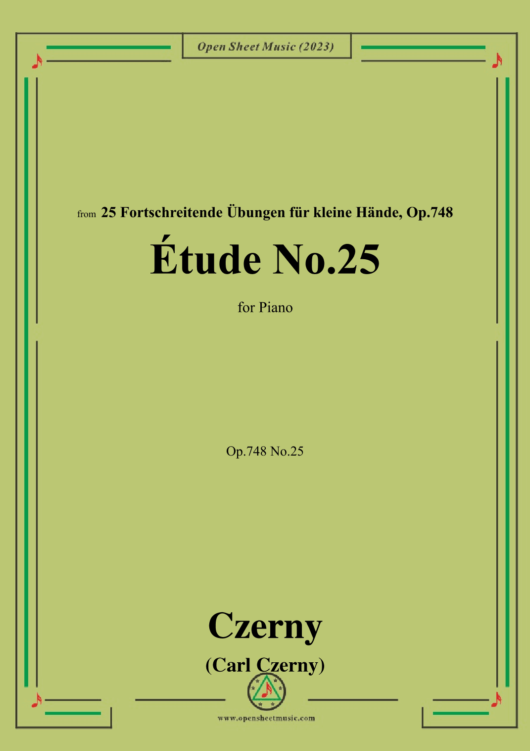 C. Czerny-Exercise No.25,Op.748 No.25 (arr. OSM Press)