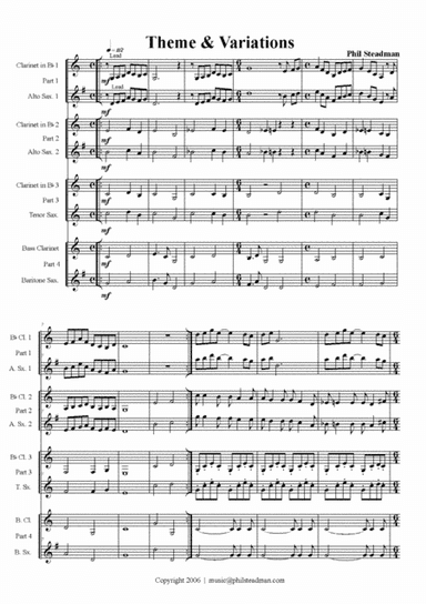 Theme & Variations for flexible Woodwind quartet