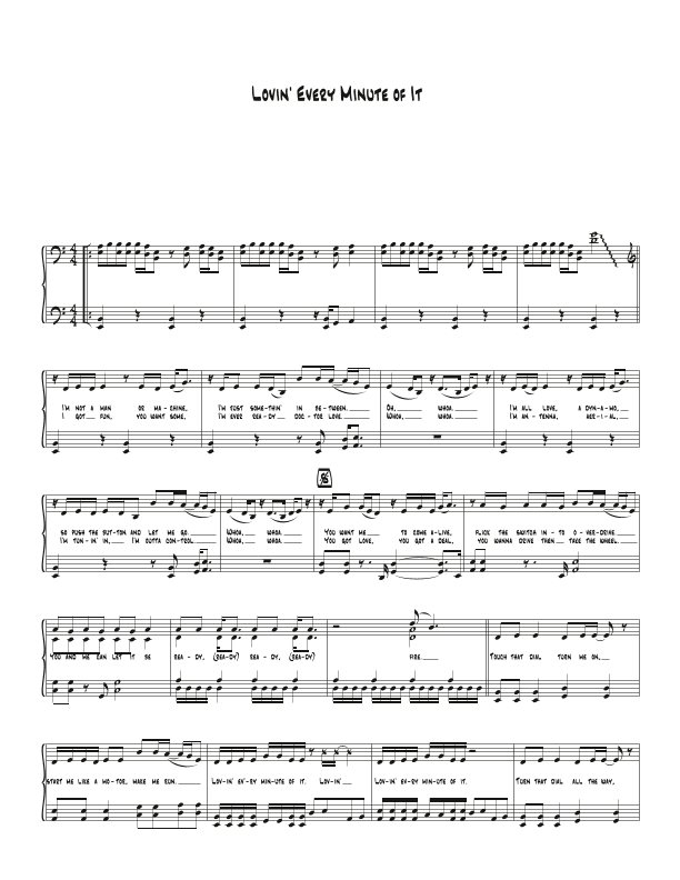 Lovin' Every Minute Of It (arr. Biegler)