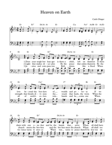 Heaven on Earth - Hymn Sheet