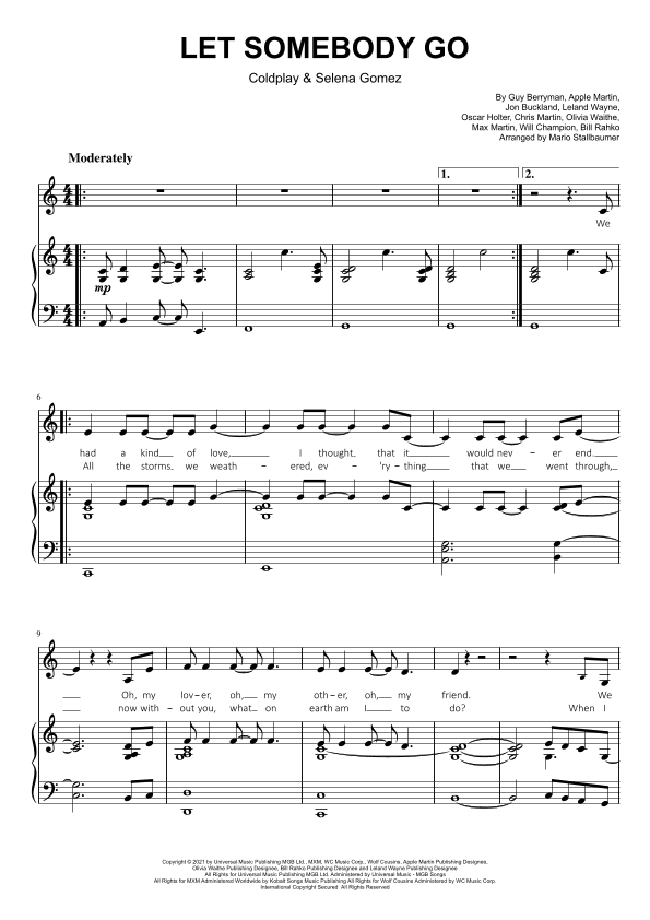 Let Somebody Go (arr. Mario Stallbaumer)