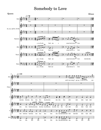 Somebody To Love (arr. Nicklaus Oliva)
