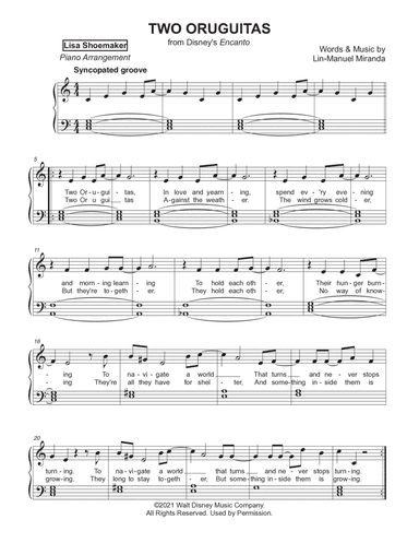 Two Oruguitas (arr. Lisa Shoemaker)