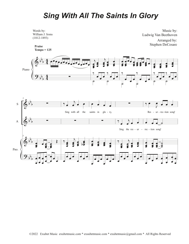 Sing With All The Saints In Glory (Vocal Quartet - (SATB) (arr. Stephen DeCesare)