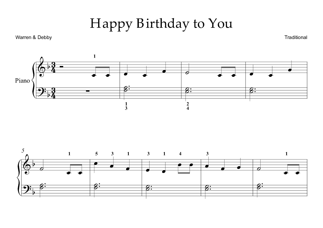 Happy Birthday To You (arr. Warren & Debby)