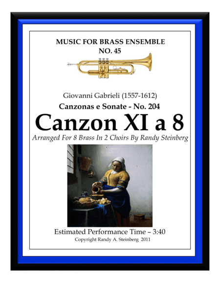 Canzon XI a 8 - No. 204 (arr. Randy A. Steinberg)
