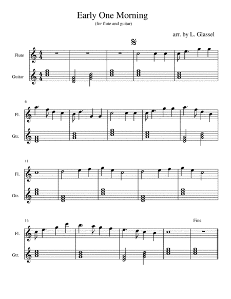 Early One Morning (arr. Laura Glassel)