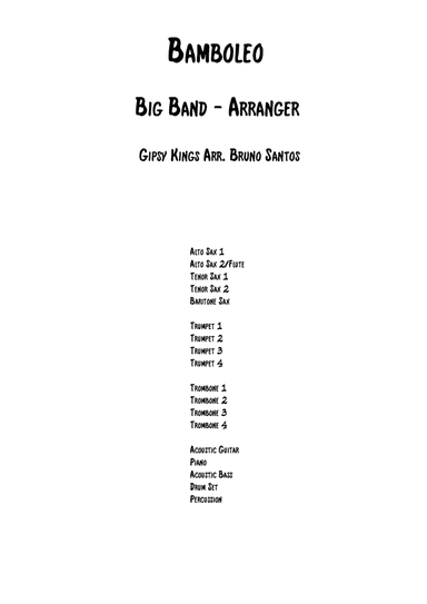 Bamboleo (arr. Bruno Santos)