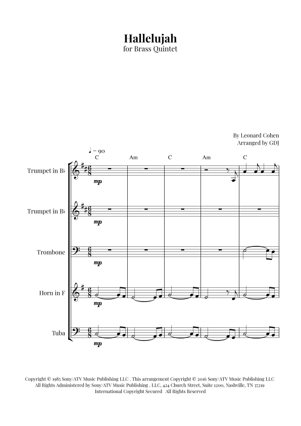 Hallelujah (arr. GDJ)