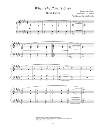 When The Party's Over (arr. Kirsten Agresta Copely)