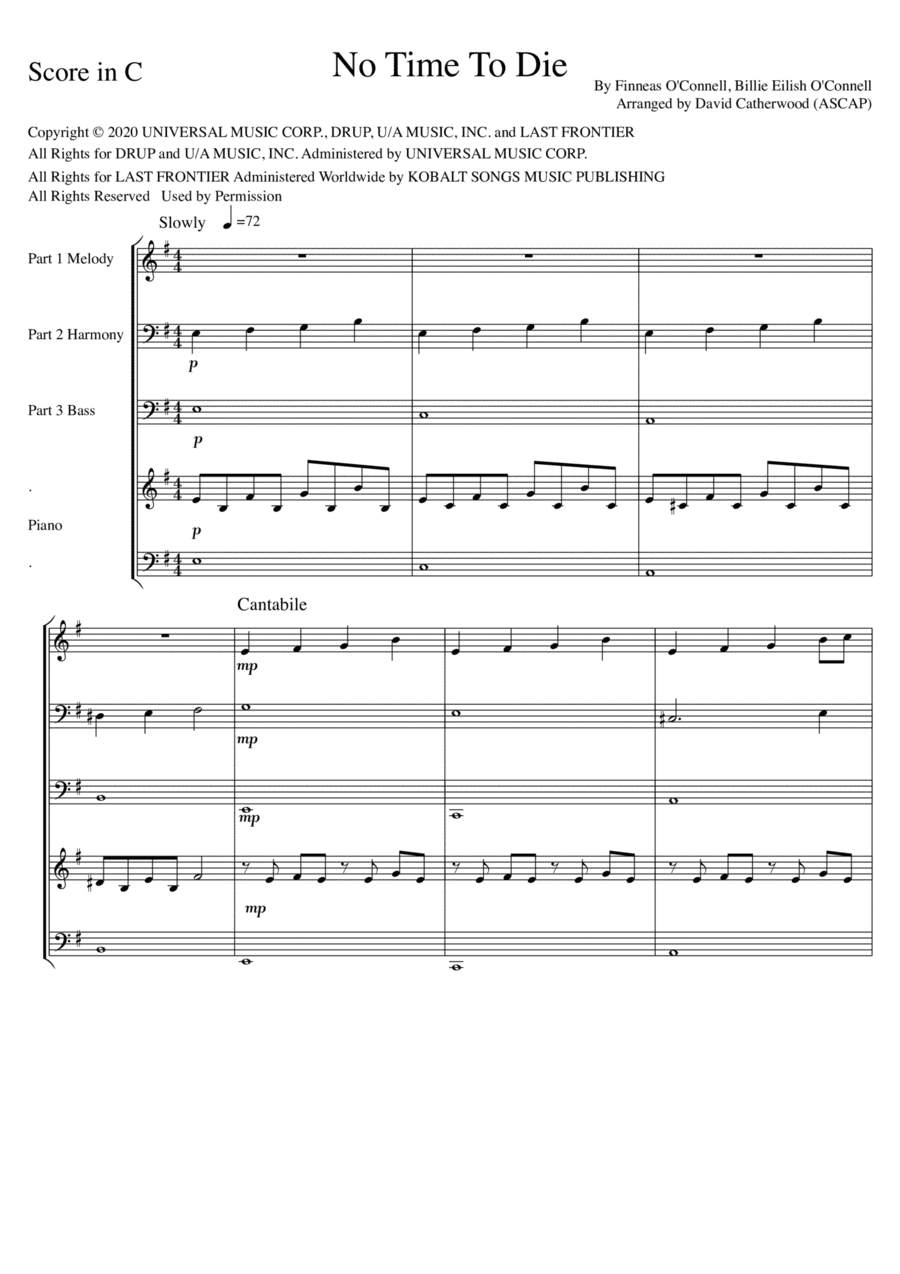 No Time To Die (arr. David Catherwood)