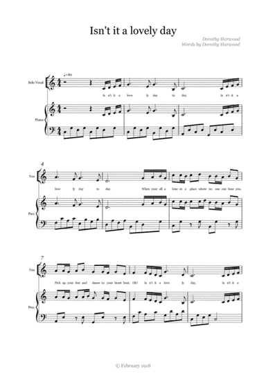 Isn't it a Lovely Day