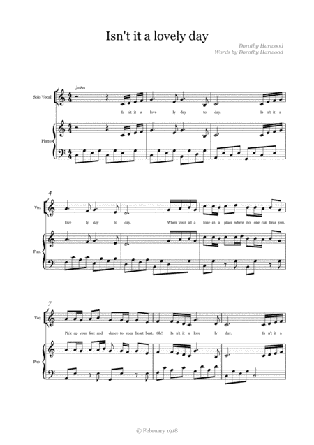 Isn't it a Lovely Day