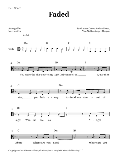 Faded (arr. Márcio Silva)