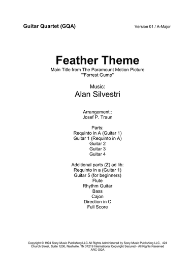 Forrest Gump - Main Title (feather Theme) (arr. Josef Peter Traun)