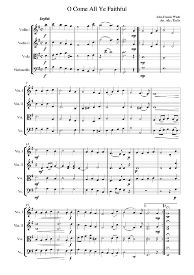O Come All Ye Faithful (arr. Alex Tinlin)