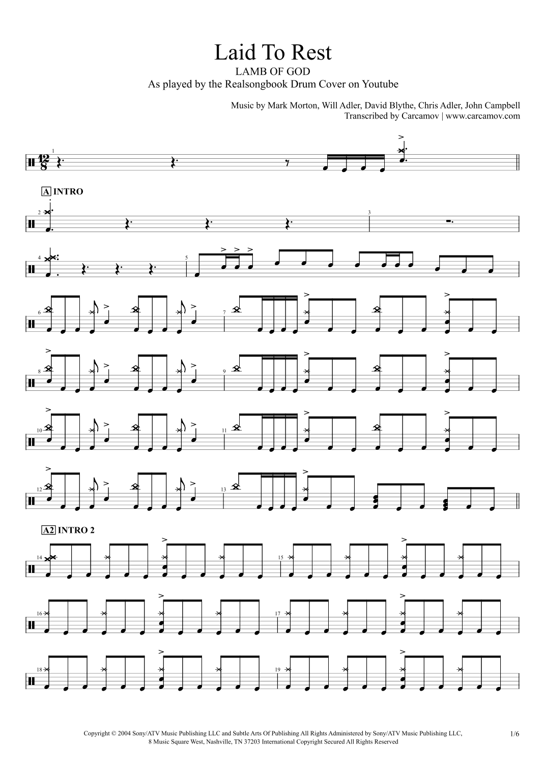 Laid To Rest (arr. Realsongbook)