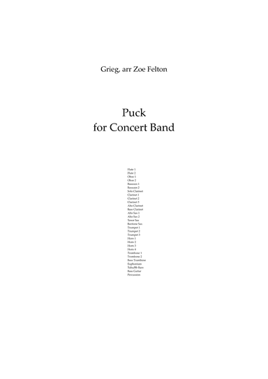 Puck (arr. Zoe Felton)