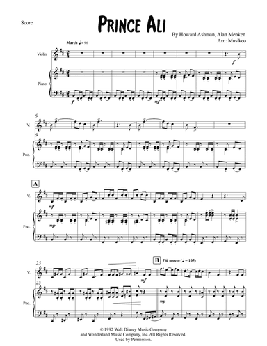Prince Ali (arr. Musikeo)