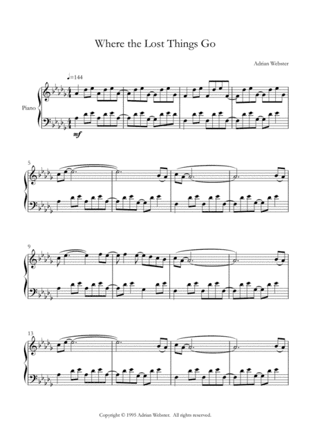 Where The Lost Things Go - CrusaderBeach - Beautiful Modern Piano Solo