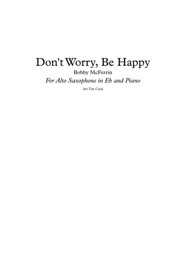 Don't Worry, Be Happy (arr. Tim Curd)