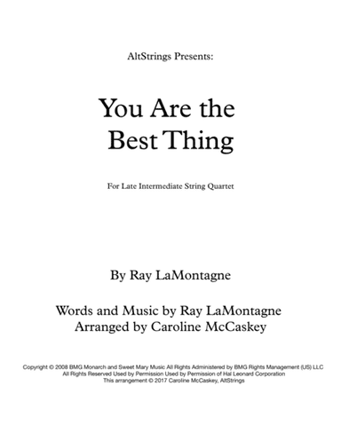 You Are The Best Thing (arr. Caroline McCaskey)