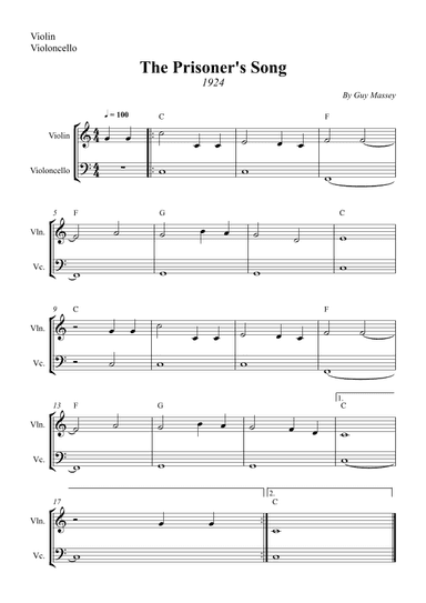 The Prisoner's Song (arr. Wesley S. SIlva)