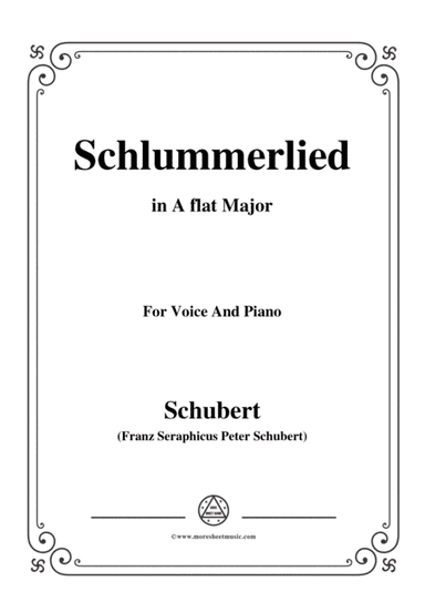 Schubert-Schlummerlied,in A flat Major,Op.24 No.2,for Voice and Piano (arr. MSM)