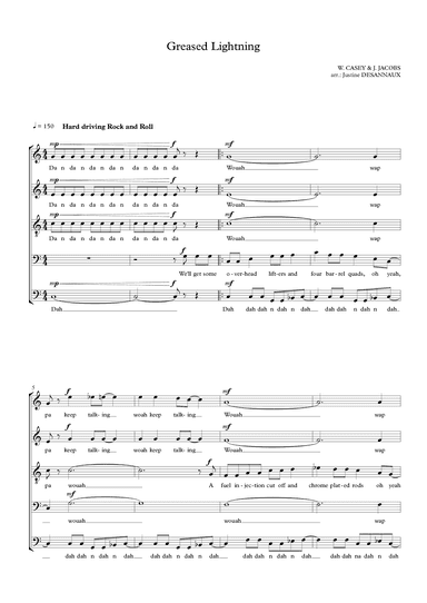 Greased Lightnin' (arr. Justine Desannaux)
