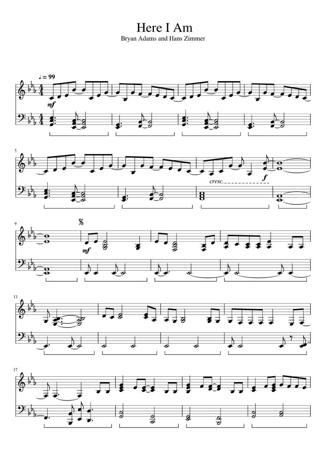 Here I Am (arr. Eduardo Sabino)