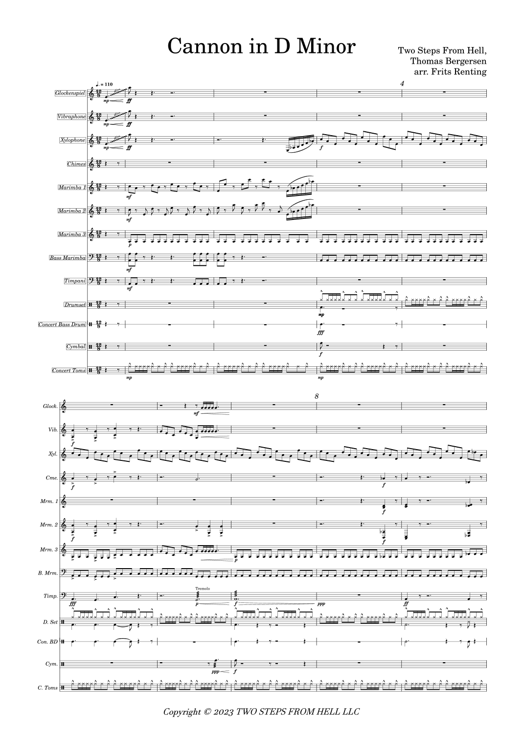 Aetn Cannon In D Minor (arr. Frits Renting)