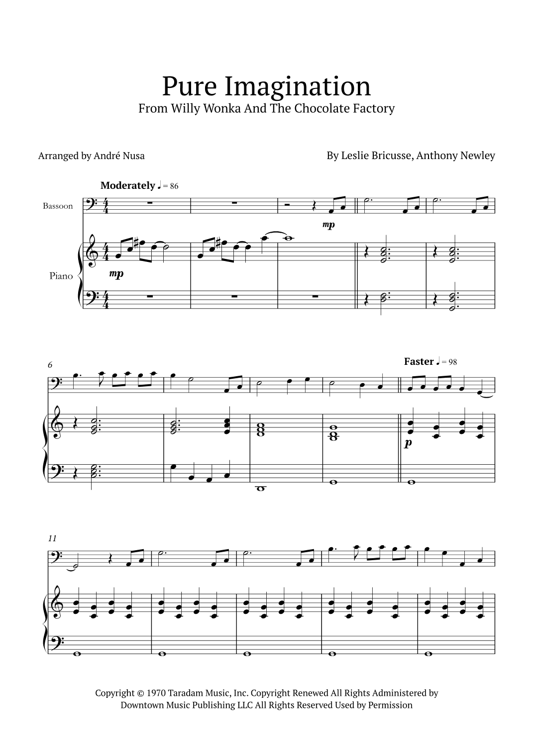 Pure Imagination (arr. André Nusa)