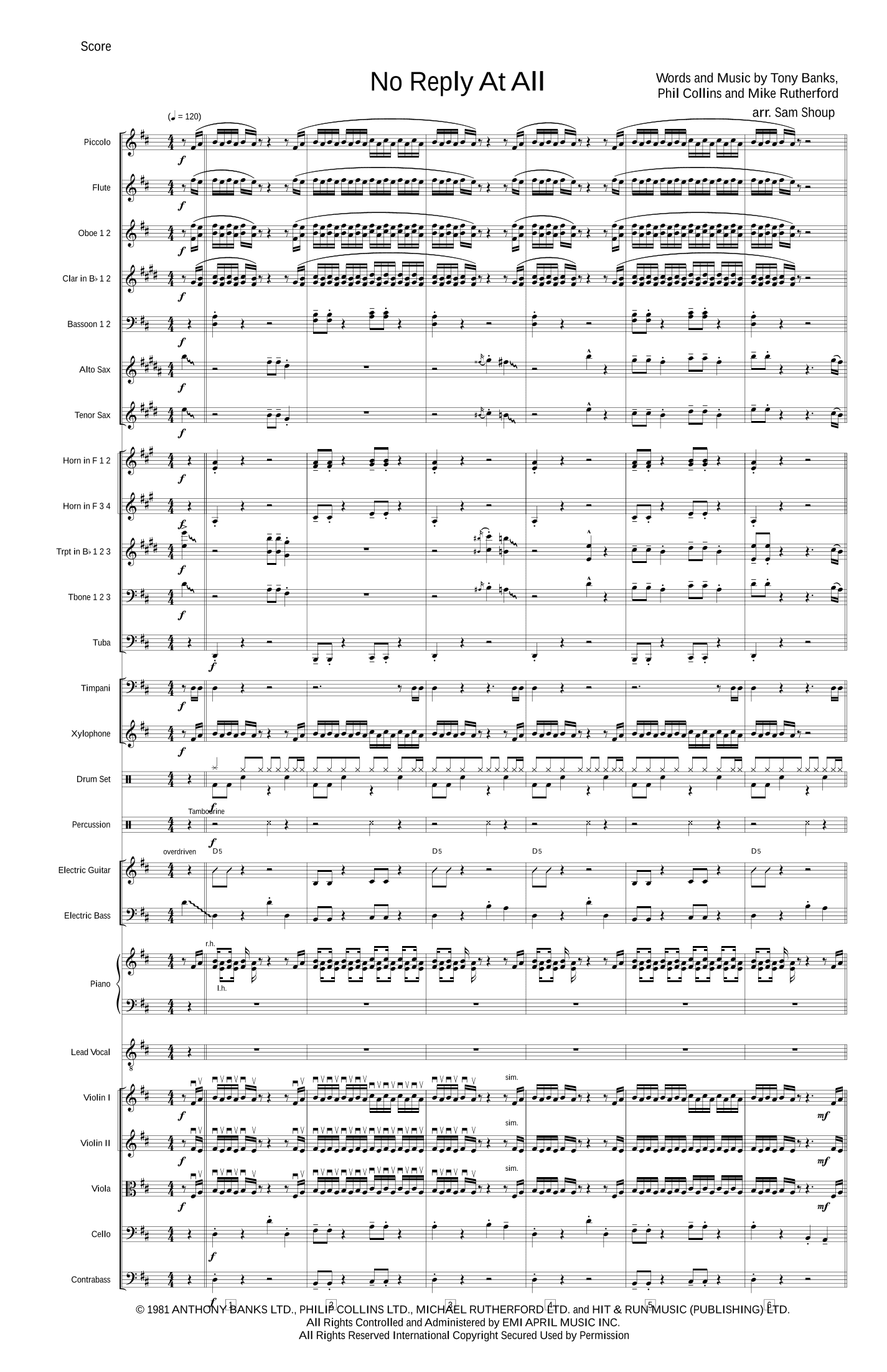 No Reply At All (arr. Sam Shoup)