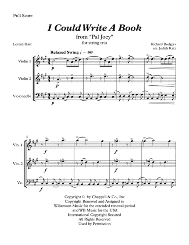 I Could Write A Book (arr. Judith Katz)