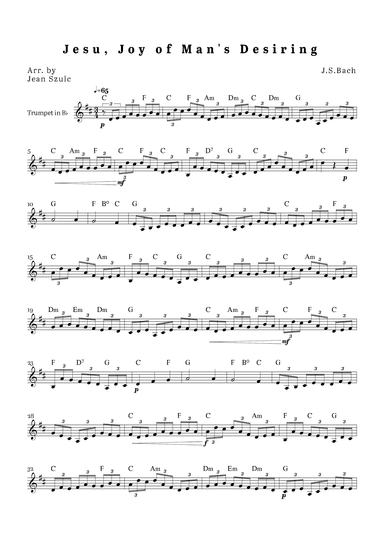 Jesu, Joy of Man's Desiring (arr. Jean Szulc)