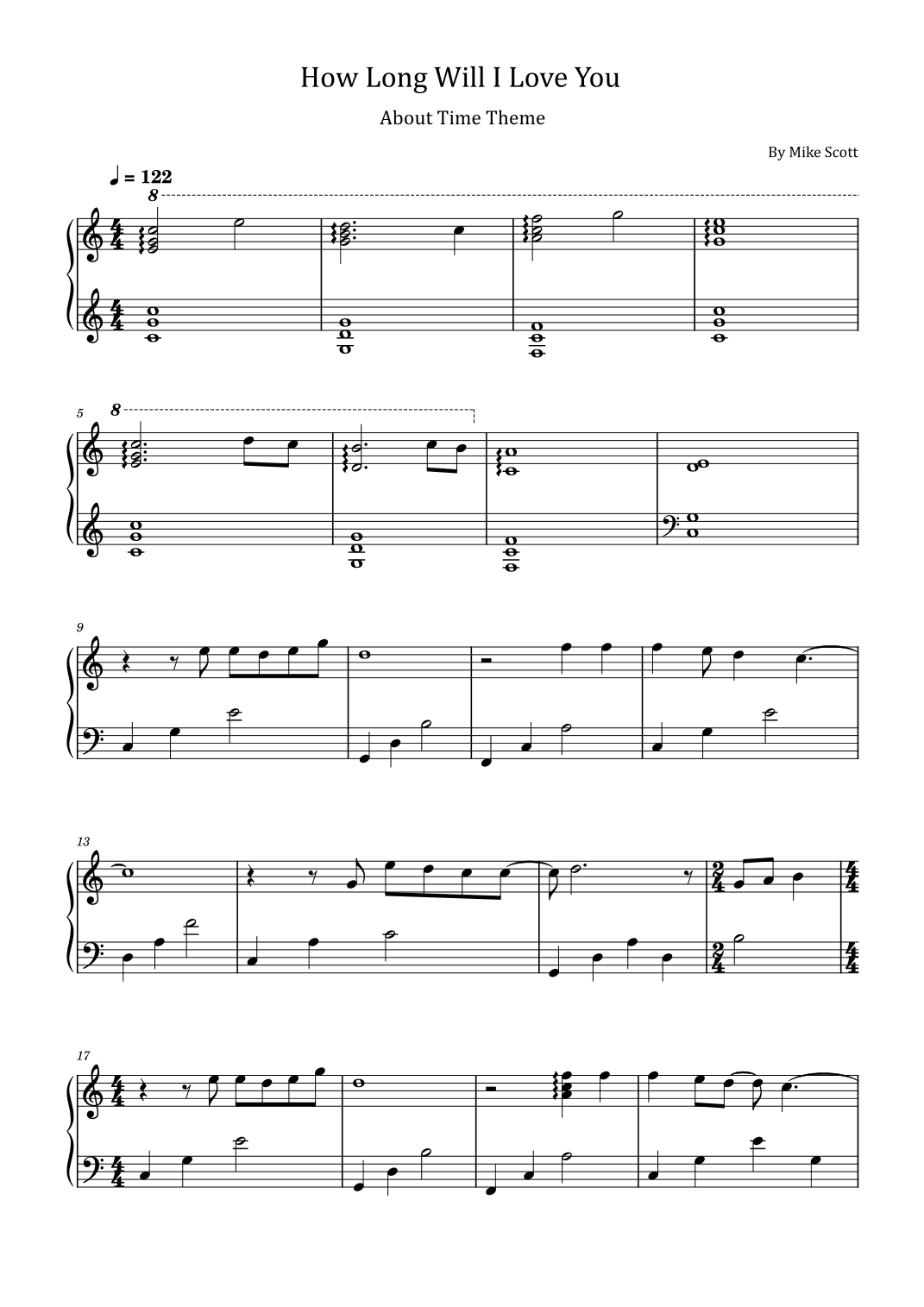 How Long Will I Love You (arr. poon)