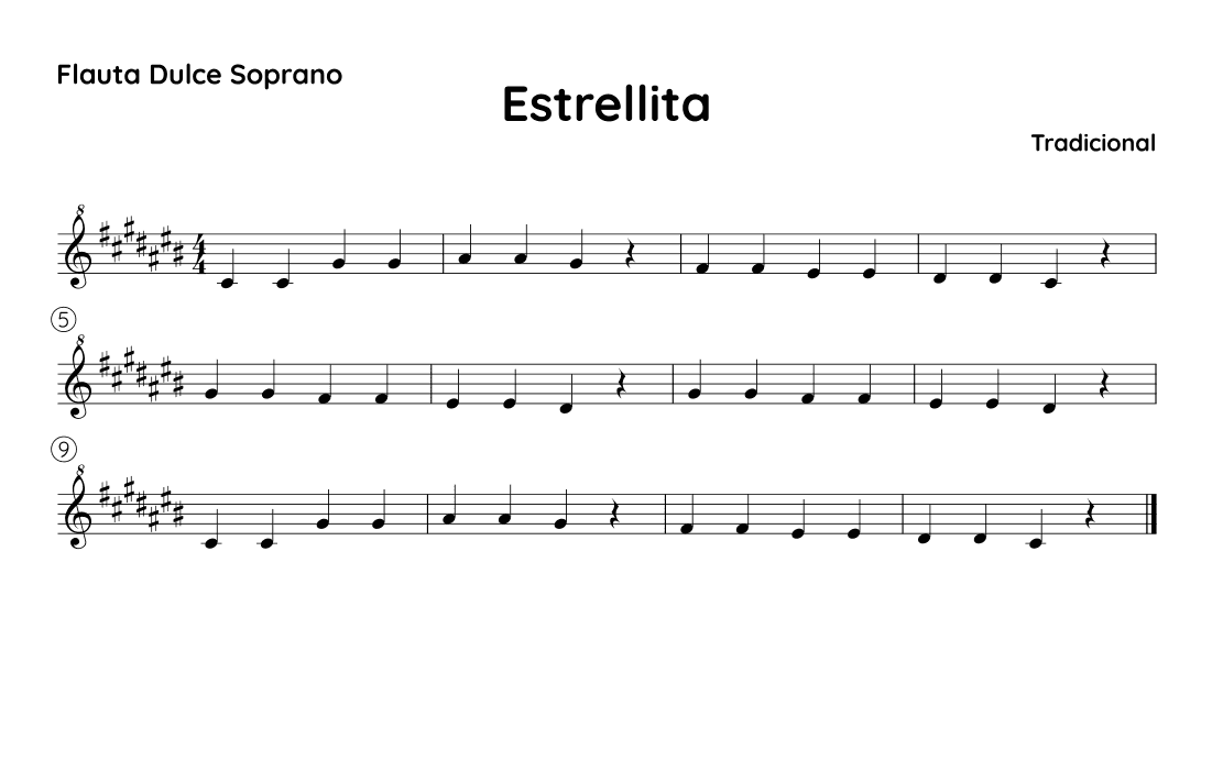 Estrellita - C# (arr. SUZUME)
