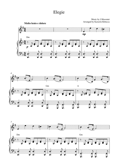Elegie (arr. Kaiserin Rebecca)