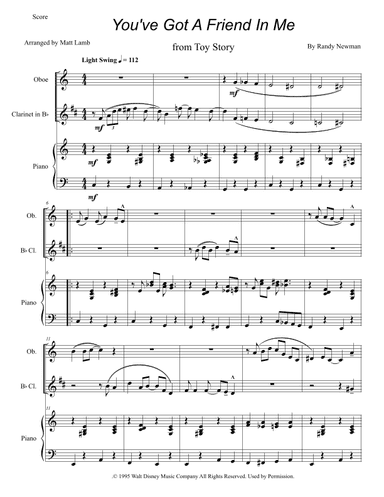 You've Got A Friend In Me (arr. Matt Lamb)