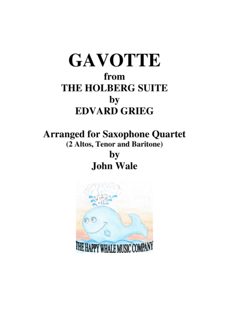 GAVOTTE from the HOLBERG SUITE (Sax quartet) (arr. John Wale)