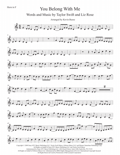 You Belong With Me (arr. Kevin Busse)