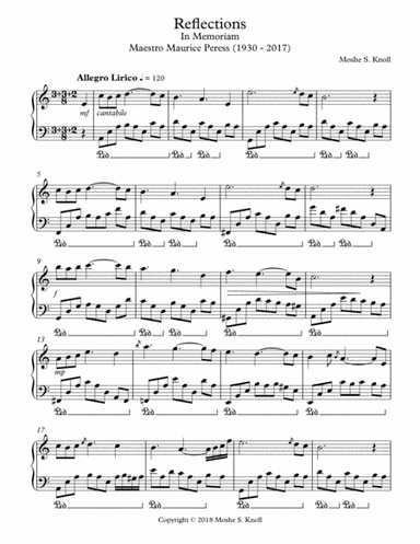 Reflections, a Poem for Piano, revised 2020